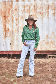 Milky Water Unisex L/S Western Button Shirt - Bush Banana