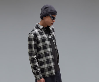 Oakley Mens Podium Plaid LS Flannel Check