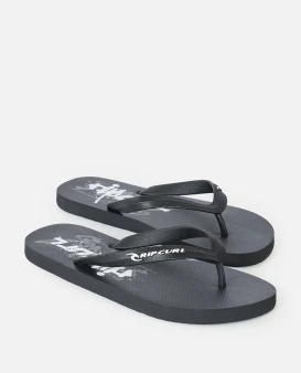 Rip Curl Mens Archicve Bloom Open Toe - Washed Black