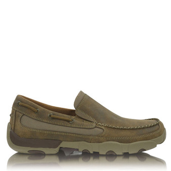 Twisted X Mens Cowboy Casual Driving Mocs Boat Slip On Bomber.