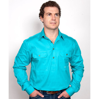 Just Country Cameron Work Shirt - Turquoise