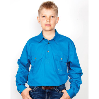 Just Country Boys Lachlan Work Shirt -Blue Jewel