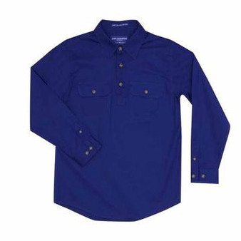 Just Country Boys Lachlan Work Shirt Cobalt.