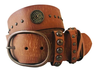 Roper Women's Belt 1.1/2" Genuine Leather - Brown Embossed