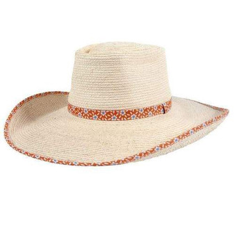 ON SALE Sunbody Ava Hat - Tangerine Daisies