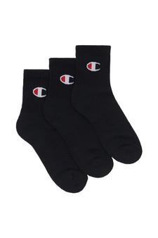Champion Men's Crew Socks 3 Pack - Black