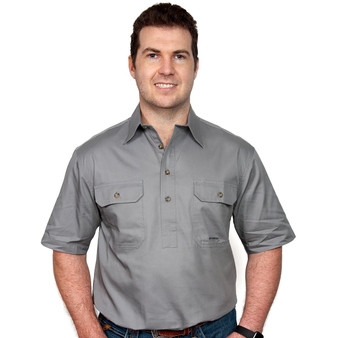 Just Country Adam Work Shirt - Steel Grey