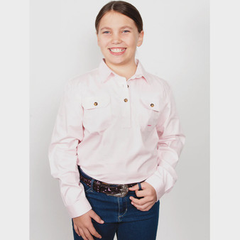 Just Country Girls Kenzie Work Shirt - Pink