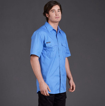 King Gee Workcool 2 SS Shirt - Sky