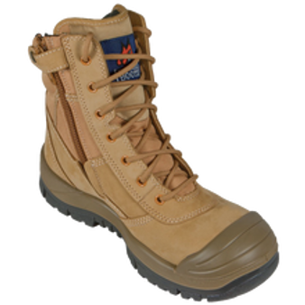 ON SALE Mongrel High Leg Zip Sider Boot w/ Scuff Cap - Wheat