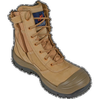 ON SALE Mongrel High Leg Zip Sider Boot w/ Scuff Cap - Wheat