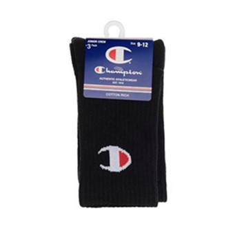 Champion Kids 3pk Sport Crew Socks - Black