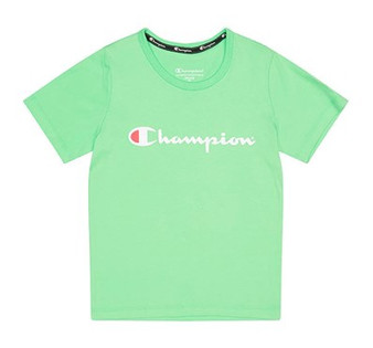 Champion Kids Script Short Sleeve Tee  - Mint Frostini