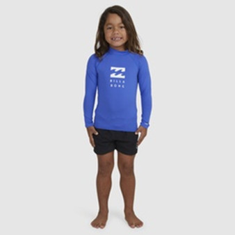 ON SALE  Billabong Boys Groms Union L/S Rash Vest   - Cobalt