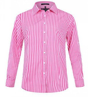 Women's Pilbara Collection Pink Check L/S Shirt