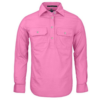 Pilbara Women's Closed Front L/S Shirt - Blush