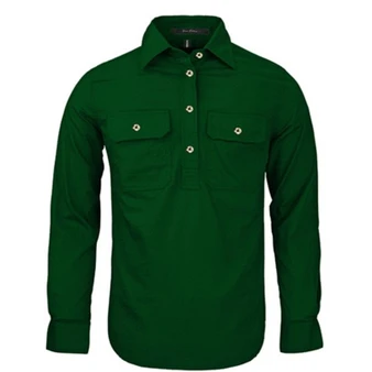Pilbara Women's Closed Front L/S Shirt - Green
