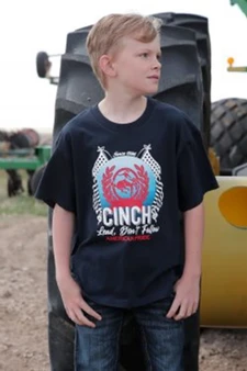 Cinch Boys S/S Tee  - Navy
