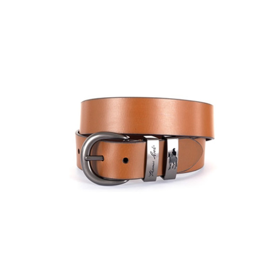 Thomas Cook GUNMETAL TWIN KEEPER BELT - Tan