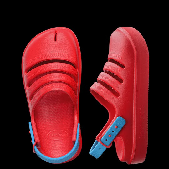 ON SALE Havaianas Kids Clog - Red/Turquoise