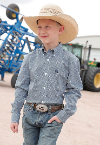 Cinch Boys L/S Shirt MTW7060312- Light Blue