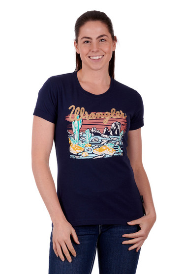 Wrangler Women's Quinn S/S Tee - Navy