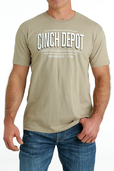 ON SALE Cinch Men's S/S MTT1690594 Tee - Khaki