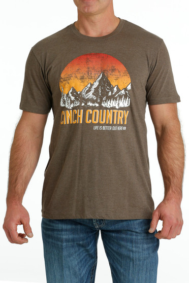ON SALE Cinch Men's S/S MTT1690593Tee - Brown