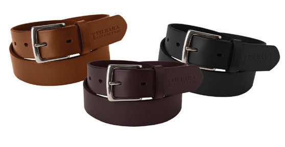 Pilbara Leather Workman Belt Dark Brown