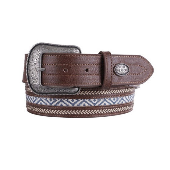 Pure Western Miller Belt Dark Tan