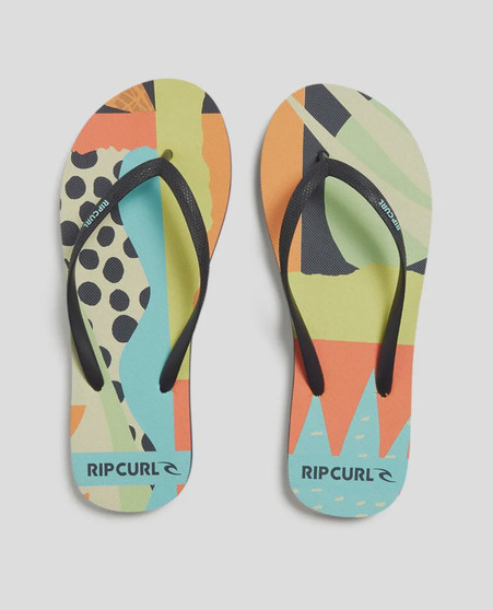 Rip Curl Sunny Point Bloom Open Toe Thongs - Orange