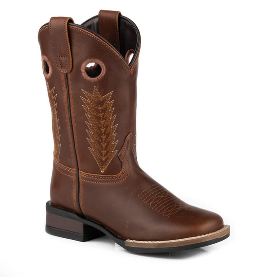 Roper Kids James Tan Leather Boots - Tan