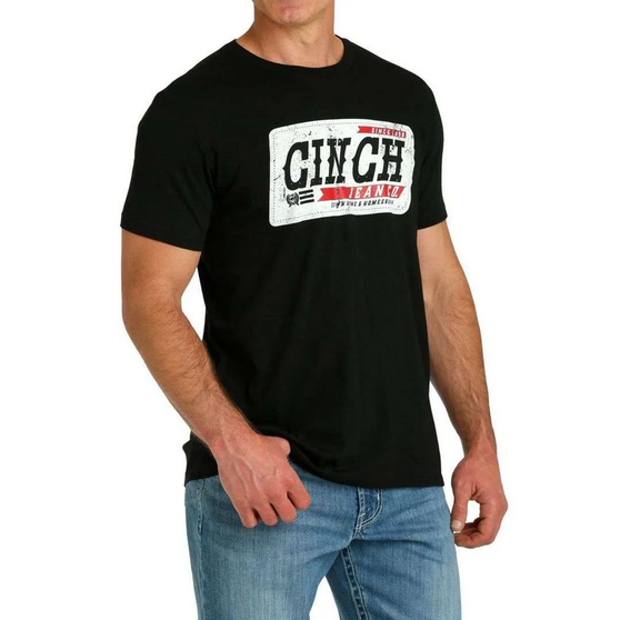 Cinch Men's Logo Tee  Black