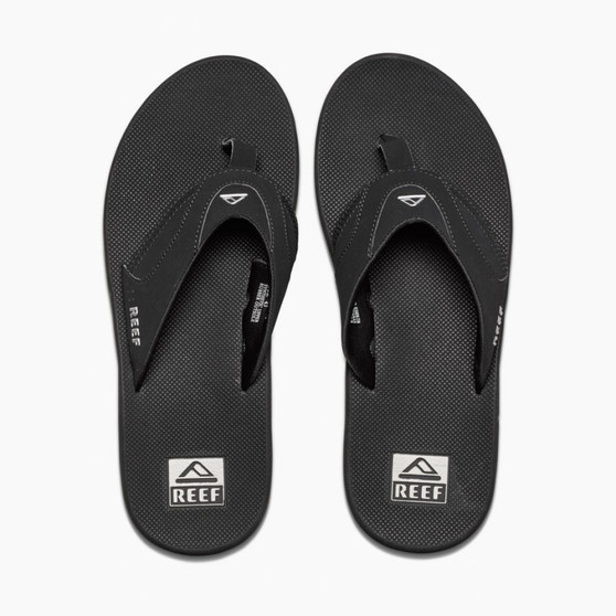 Reef Men's Fanning Sandals - Black/ Silver