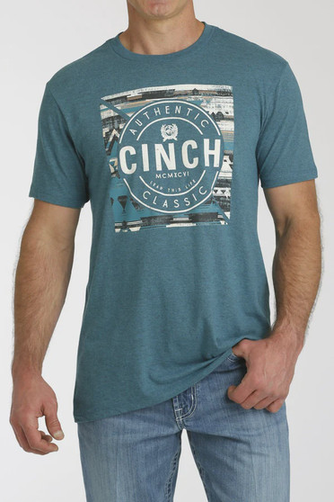 Cinch Men's MTT1690626 Tee - Teal