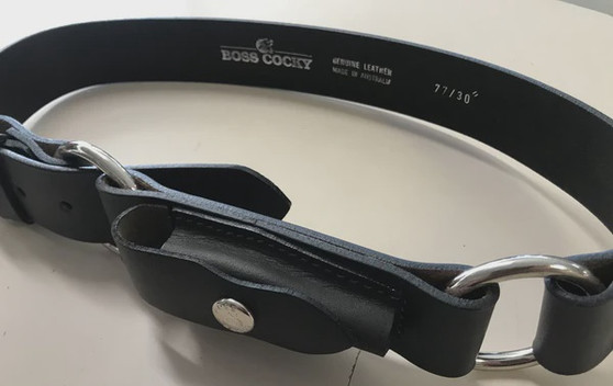 Boss Cocky Ringer-Belt 1.5in - Silver/Dark Brown