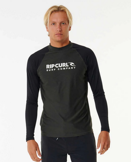 Rip Curl Men's Shock UPF L/S  Tee - Black Marle