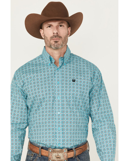 Cinch Men's Madallion Print Button L/S Shirt