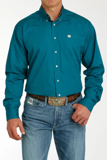 Cinch Men's "LS Western Shirt" - Teal (MTT1105777)