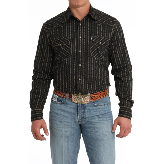 Cinch Men's "Flower Vines" Western Shirt - Black