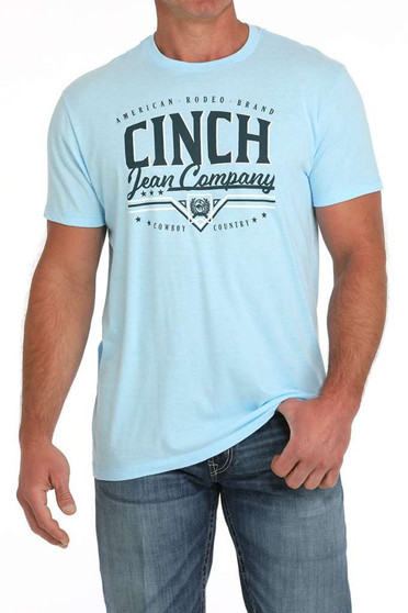 Cinch Men's "Cowboy Country" Tee - Light Blue