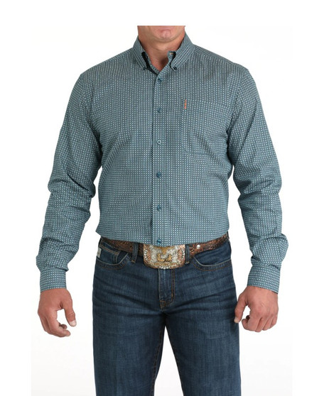 Cinch Men's MTW1347136 L/S Shirt - Teal
