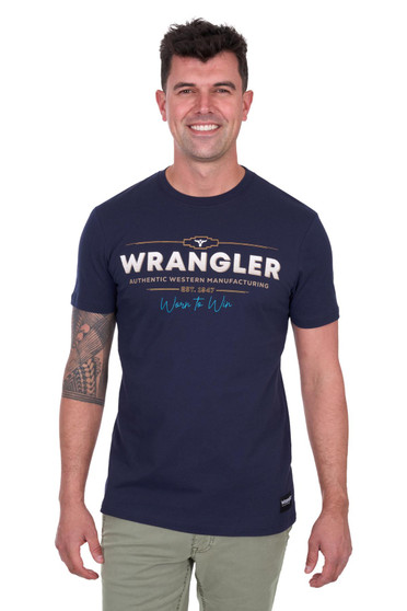 Wrangler Men's Albert Short Sleeve Tee - Navy