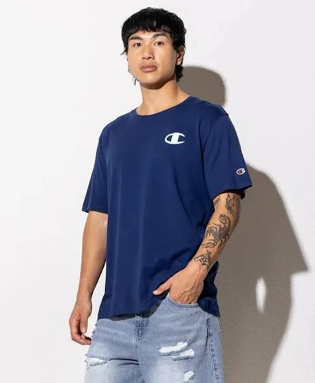 Champion Men's Puff C- Logo Tee - Sail Away Navy CSI