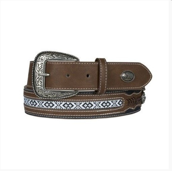 Pure Western Men's Clayton Belt - Tan/Black