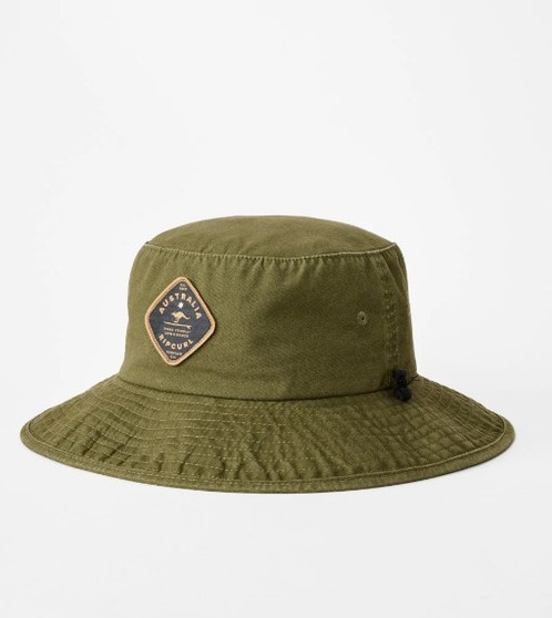 Rip Curl Unisex Road Trippin Mid Brim Bucket Hat - Olive