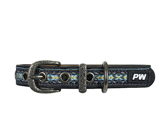 Pure Western Cosmos Dog Collar - Blue