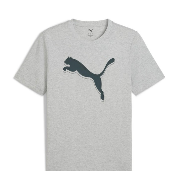 ON SALE Puma Men's Graphic Cat Logo Tee Light Gray Heather