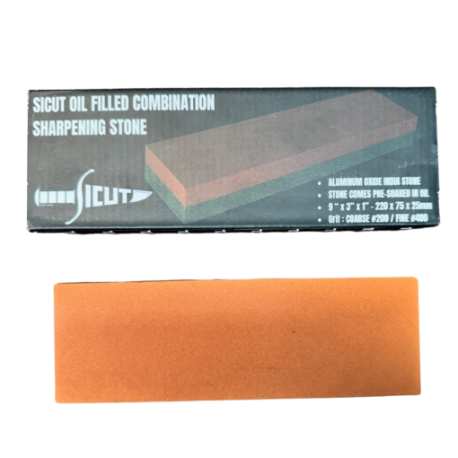 Sicut 9″ x 3″ Aluminium Oxide, Combo, Oil-Filled Sharpening Stone – 200/400