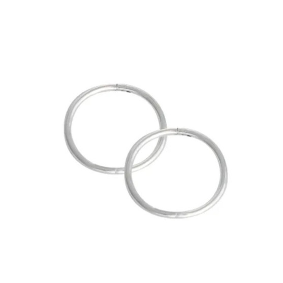 Sterling Silver Sleeper Plain Medium 14mm